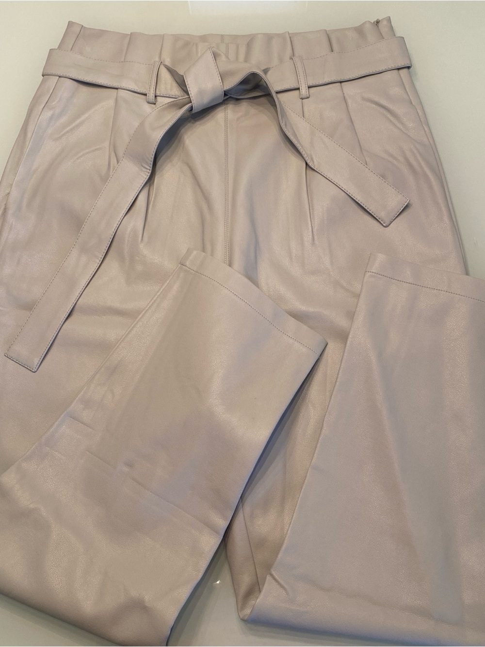 NWOT Dolce Cabo Faux Leather Tie-Waist Paper Bag Pants